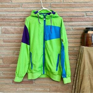 A.Lab Zumiez Retro Y2K Colorblock Fleece Lined Windbreaker Large: FLAWS